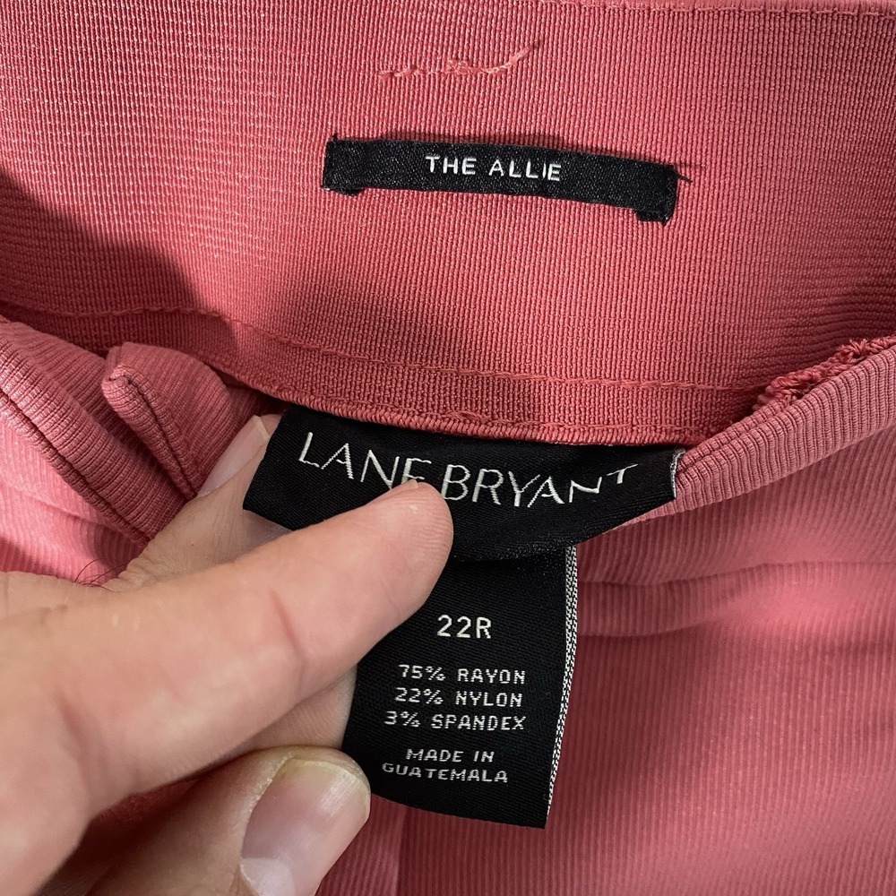 Lane Bryant The Allie Ankle Pants 22 Mauve Pink Polished Coquette Stretch Career - Picture 4 of 10